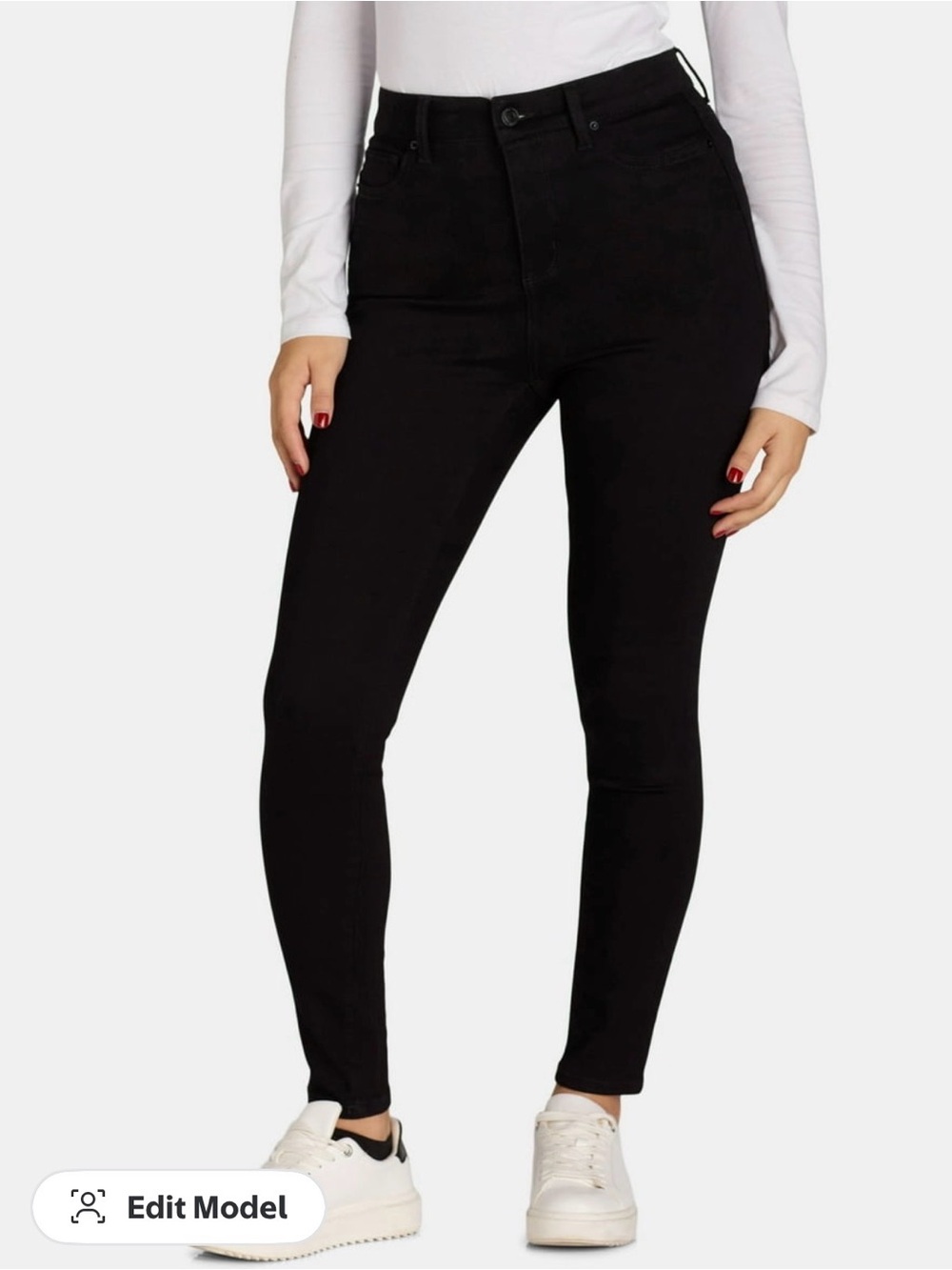 High-Rise Skinny Fitted Black Women's Denim Jeans size 8